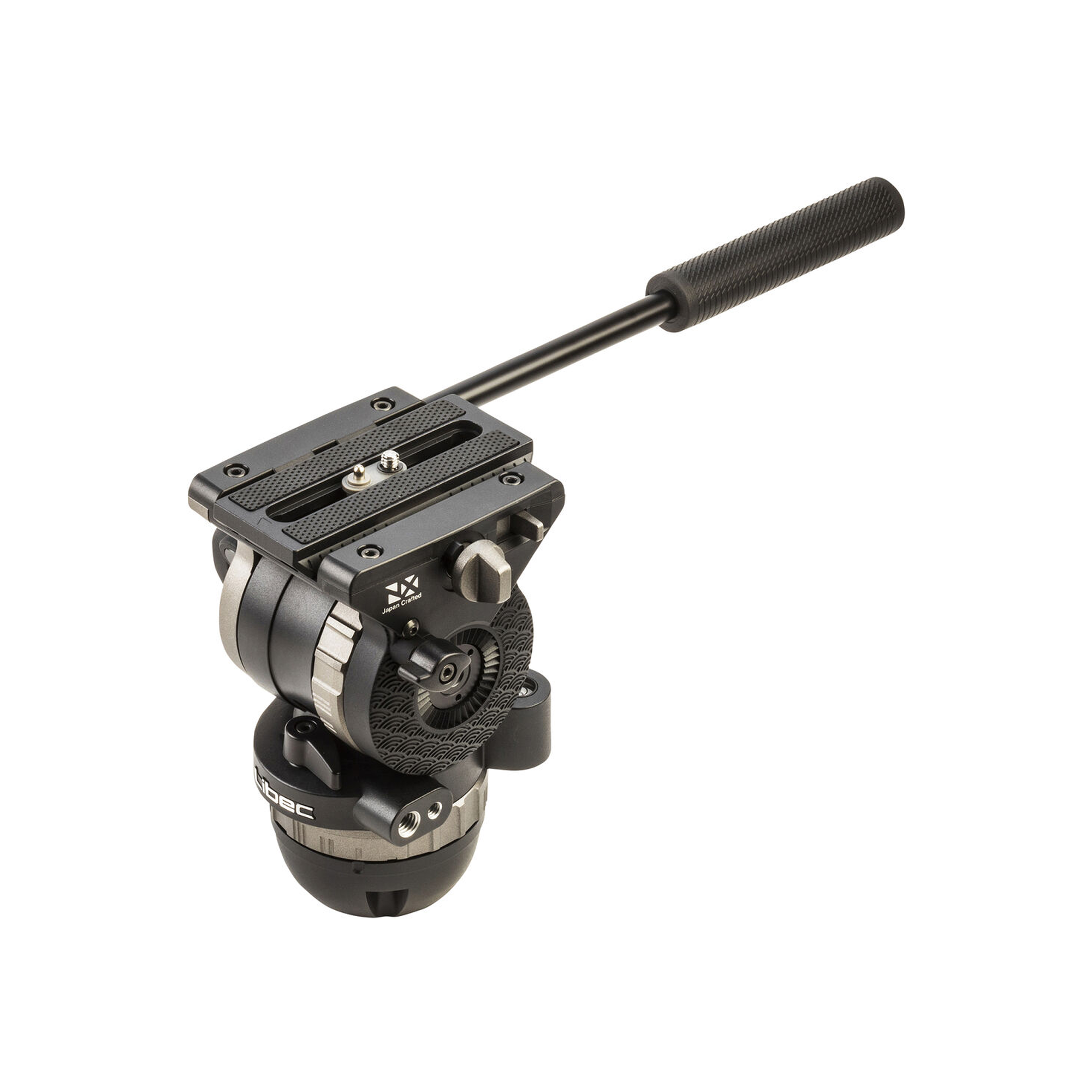 Libec 75mm ball and flat base video head with a pan handle, payload 10kg