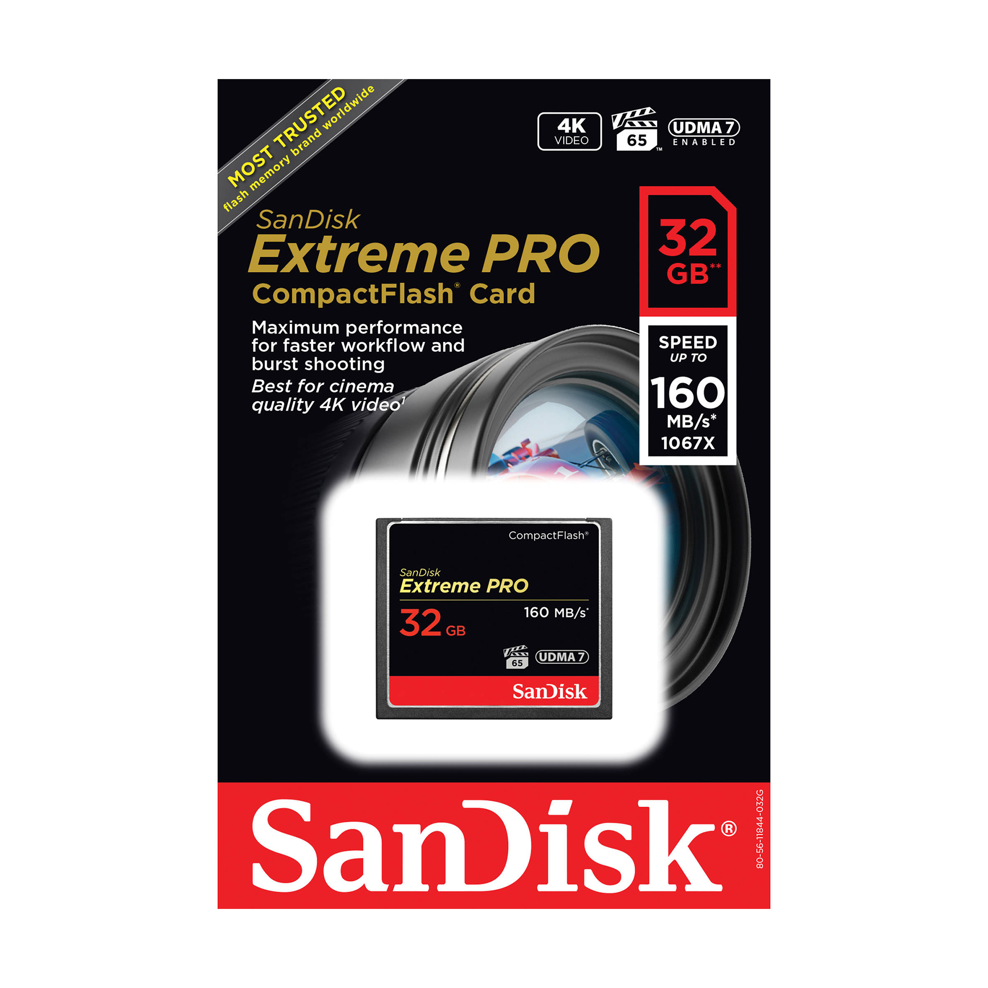 SanDisk 32GB Extreme Pro CF Memory Card (160MB/s)