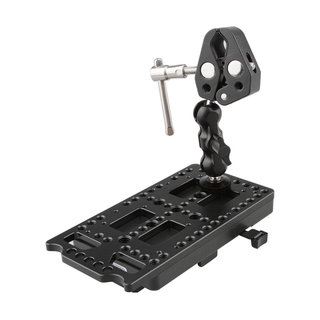 Camvate V-Lock Mounting Plate Power Supply Splitter with Super Clamp Crab Pliers Clip