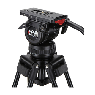 Camgear DV6P Aluminum Tripod System with 75mm Bowl, Fluid Head & Ground Spreader