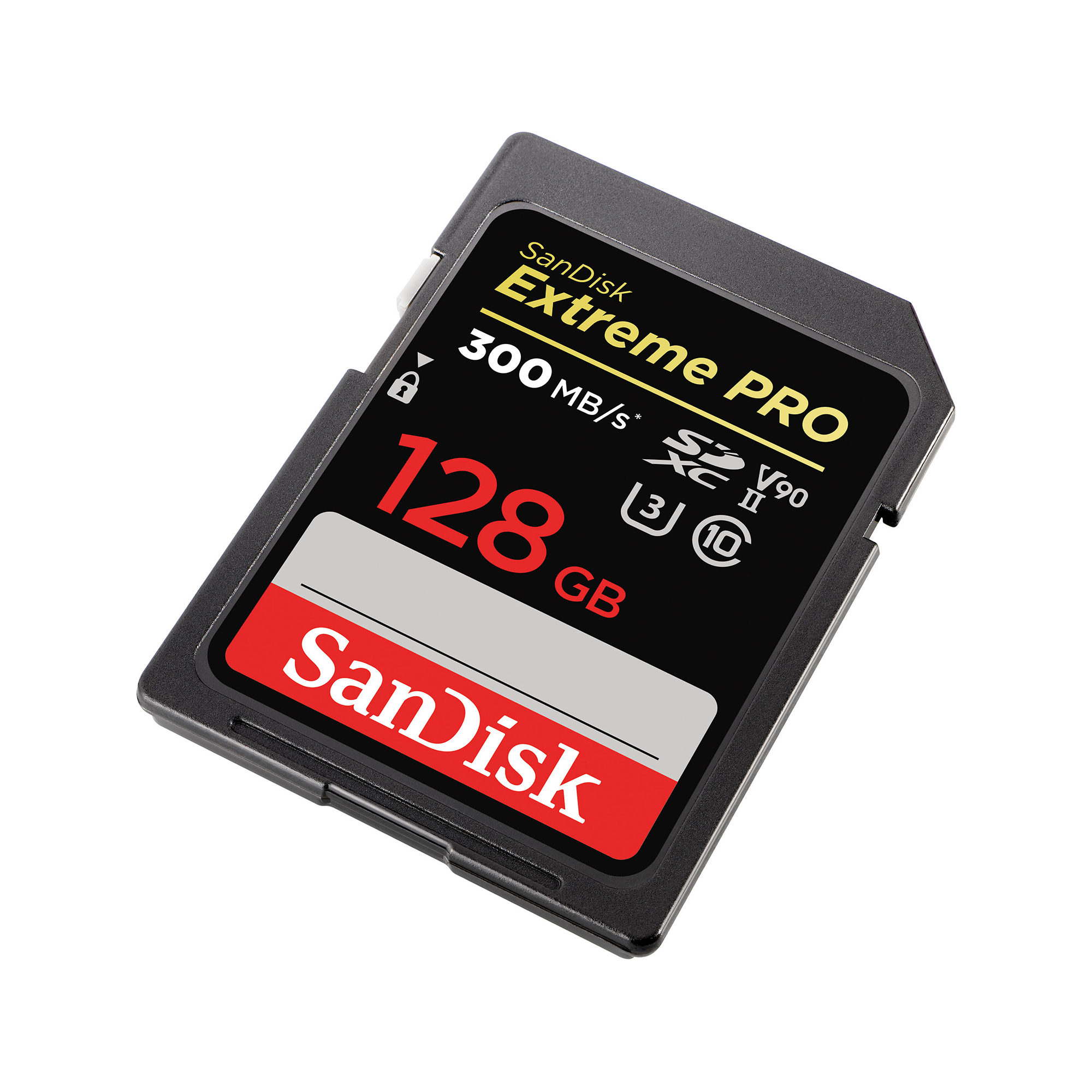 Sandisk Extreme PRO 128GB SDXC Memory Card 300MB/S, UHS-II, CLASS 10, U3, V90